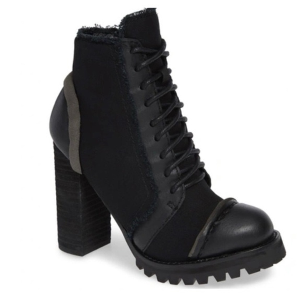 Jeffrey Campbell lace up heeled booties